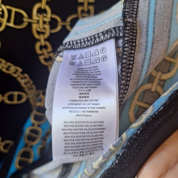 Michael Kors Keegan Chain Link Cap Sleeve Stretch Dress Womens Size M - Picture 4 of 7